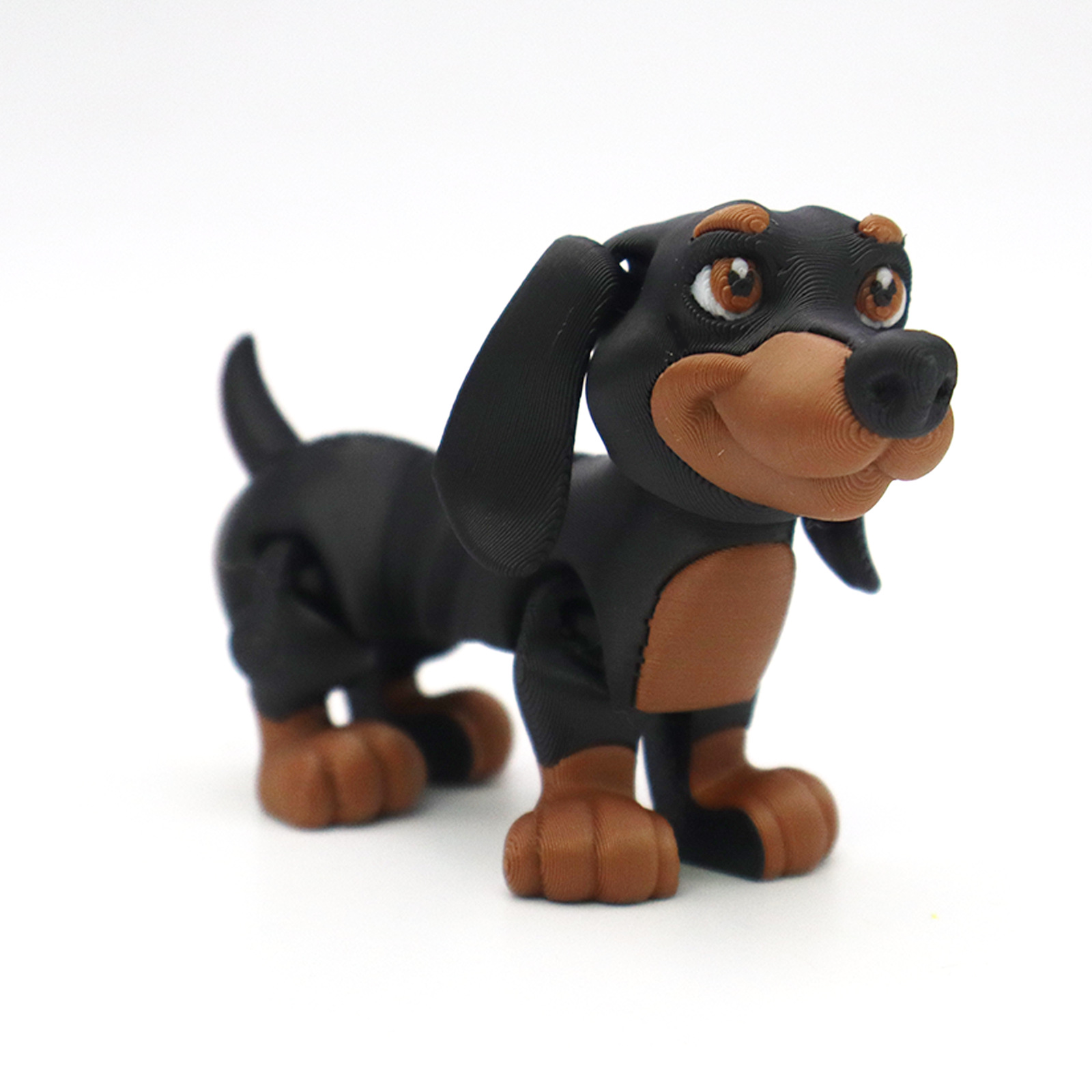 Interactive Squeaky Plush Dog Toy - ثلاثية الأبعاد طباعة الكلب المنزل ديكو