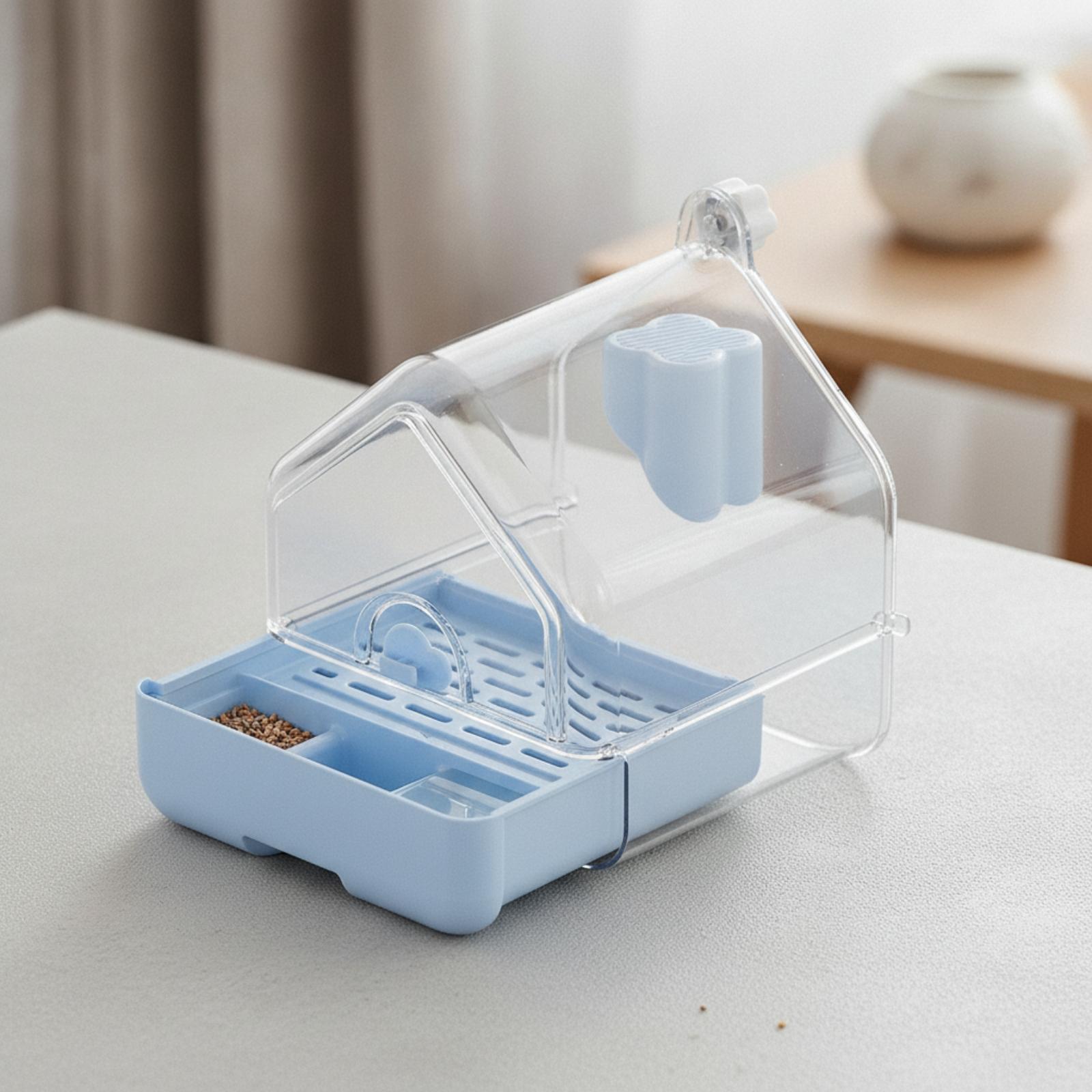 حوض استحمام للطيور مع صندوق طع - مراجعة Pet Feeders وسعره