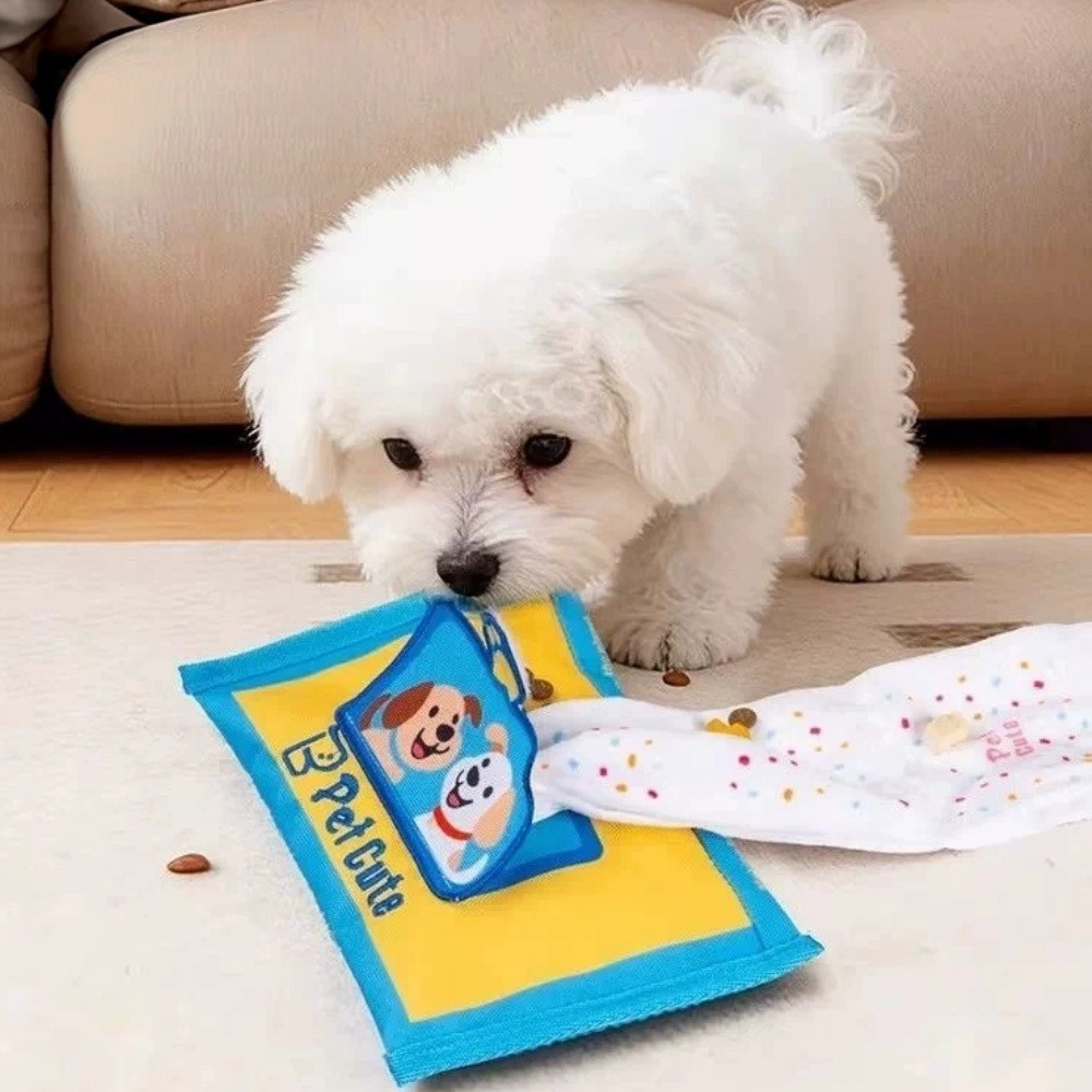 لعبة صندوق مناديل للحيوانات ال - مراجعة Interactive Squeaky Plush Dog Toy وسعره